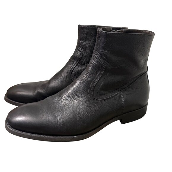 **NFS. Bally Switzerland Black Leather Mens Size EU42 US9 Side Zip Chelsea Boots main image 10